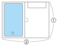 ユニットバス室内寸法の図面