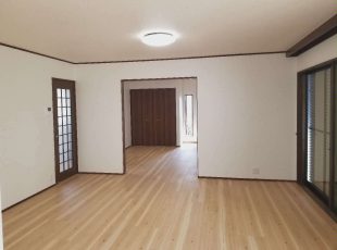 埼玉県入間ガスさん近くトイレ洗面所リビングリフォーム｜和室を一体化し洋室に