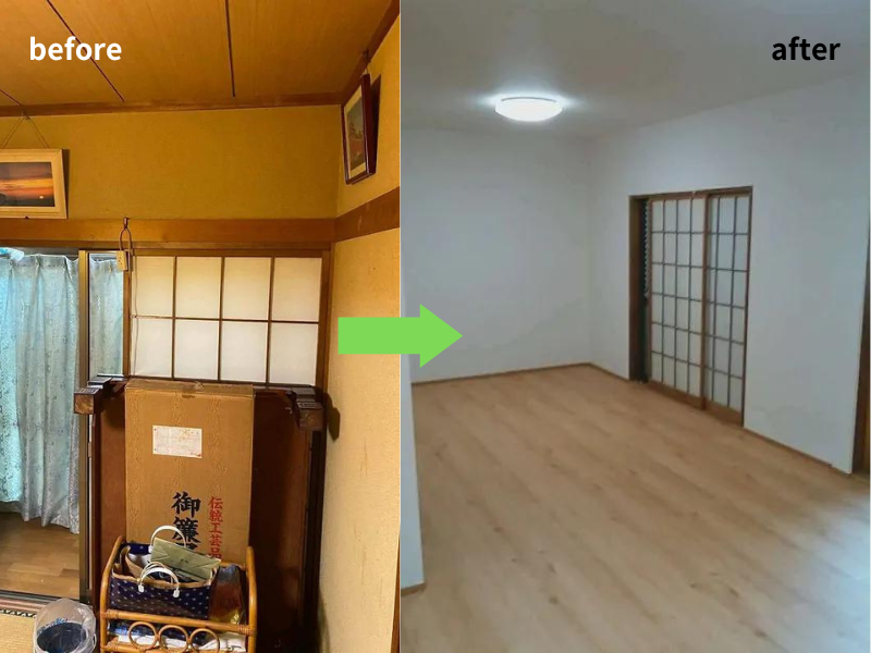 和室から洋室へリフォーム